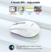Resim Maiyame Fmouse 2.4G + Bluetooth 5.1 Çift Modlu Kablosuz Mouse 