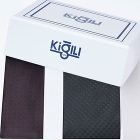 Resim Siyah 2'li Kravat & Mendil Seti 