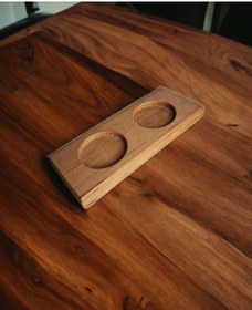 Resim Emsal Ahşap KAYIN Yağdanlık Altlığı 2 Bölmeli 