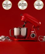 Resim Karaca Powercast Chef Döküm Stand Mikser Red Mutfak Şefi 1800W 6,2 Lt 