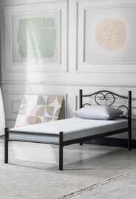 Resim EVGER HOME Metal Karyola, K50 Siyah Metal Karyola, Tek Kişilik 