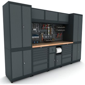 Resim İdeal Ekipman 3.1 Metre Modüler Çalışma Tezgahı İE.36.18.21 
