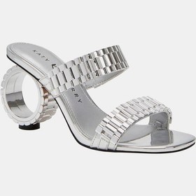 Resim Katy Perry The Linksy Kadın Metalik Gümüş Roleks Topuklu Terlik Gümüş 