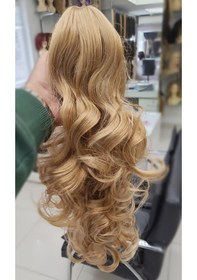 Resim Prenses Peruk Uzun Dalgalı Sentetik Tokalı Postiş Karamel 