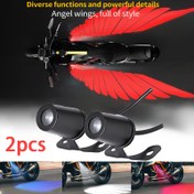 Resim 2 adet Motosiklet LED Işıkları 12V Angel Wing LED Projeksiyon Işıkları - Evrensel Elektrikli Scooter Modifikasyon Dekorasyon Işıkları - Çevresel Zemin Hoşgeldiniz Işıkları, Motosiklet Aksesuarı, Pil Olmadan 