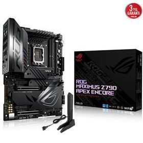 Resim ASUS MB ROG MAXIMUS Z790 APEX ENCORE INTEL Z790 LGA1700 DDR5 8400 5X M2 USB3.2 WİFİ 7 BT AURA RGB 2.5GBİT LAN ATX EXTREME ENGINE DIGI PLUS ASUS Q-DESIGN QUICK CHARGE 4 PLUS DESTEGI 