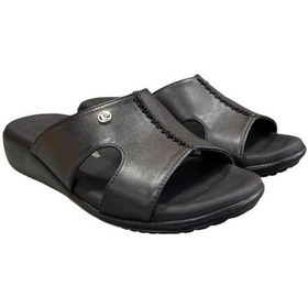 Resim Pierre Cardin Üstü Dikişli Anatomik Bayan Terlik Siyah 
