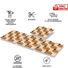 Resim Tink Kendinden Yapışkanlı Ahşap 007 Desenli Pvc Karo 30X30 cm (4 Adet) 0,36 M2 