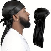 Resim ZTZI 1/2/3/10 Paket Erkek Durag Duş Kapağı Bandana, %100 Polyester Uzun Kuyruk Dalgalı Kapağı, Kokusuz, Dayanıklı Banyo Aksesuarları 