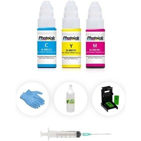 Resim Canon Mg3550 İçin Photoink Plus Renkli Kartuş Dolum Seti Bk8681987379475 Starfilm 