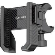 Resim Lenyes Cr182 360 Derece Ayarlanabilir Çift Kilitli Bisiklet Ve Motosiklet Telefon Tutucu Siyah 