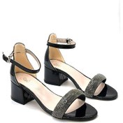 Resim Kindep Mini Tek Bant Topuklu Çocuk Abiye Ayakkabı Siyah Siyah 