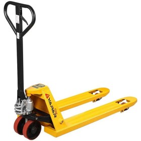 Resim Genel Markalar TRANSPALET SARI FLEX PU KIRMIZI TEKERLEK 2.5 TON 