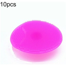 Resim Sones 10 Adet Temizleme Pedi Yıkama Yüz Peeling Fırçası Spa Cilt Peelingi Temizleyici Alet Gül Kırmızısı 