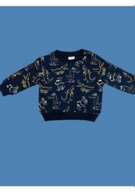 Resim Cantoy Erkek Bebek Dinazor Desenli Sweatshirt-15354 Lacivert 