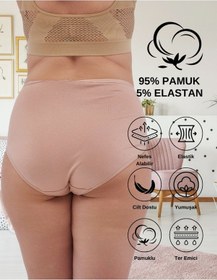 Resim Alya Underwear Kadın Battal Külot - 3 Adet Ten 5xl, 6xl, 7xl Ten 