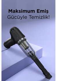 Resim Lt-107c Mini Çok Fonksiyonlu Üflemeli Şarjlı Araç Süpürgesi El Süpürgesi 