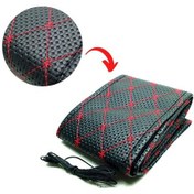 Resim Carmind Siyah Dikmeli Direksiyon Kılıfı Kırmızı Nakışlı 