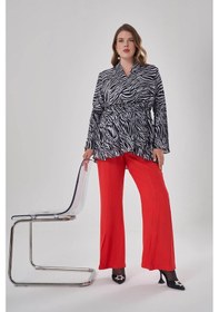 Resim Mizalle Zebra Desenli Tunik Çok Renkli 