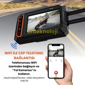 Resim Gps & Monitörlü Motorsiklet Kamerası 