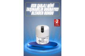 Resim Epilons Mini El Rondosu Şarjlı Doğrayıcı Taşınabilir Rondo Blender 250 ml 