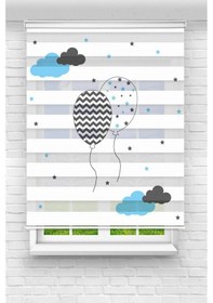 Resim Perdecizade Enxboy Mavi Bulut Dijital Baskılı Zebra Perde-cocuk Odası-stor Perde Tyc13efc9074e4eeeee988d00 Renkli 