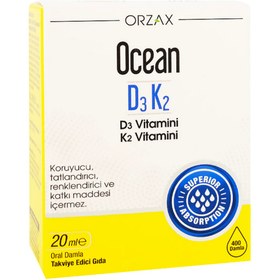 Resim ORZAX Ocean D3K2 20 ml Damla / 400 doz 