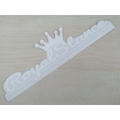 Resim DNZSM ROYAL STANCE STİCKER (BEYAZ) 25x6cm - ROYAL STANCE YAZISI, ROYAL STANCE ARMASI ETİKETİ ÇIKARTMASI 