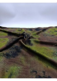 Resim Batik Desenli Kaşmir Viskon Kumaş 