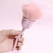 Resim Rose Blush Fırçası Süper Büyük Yüz Pudra Makyaj Fırçaları Kabuki Fırçaları Pudra Kozmetik Tırnak Tozu Fırçası Gevşek Pudra Fırçası Makyaj Manikürü 