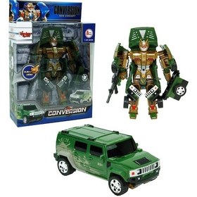 Resim Transformers Conversion Dönüşebilen Robot Araba Yeşil 