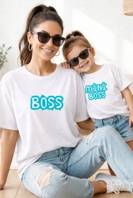 Resim genosha Anne Kız 100% Pamuk T-shirt Mama Mini Mother Daughter TEKLİ FİYAT 