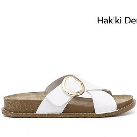 Resim Gönderir Gönderi R Kadın Beyaz Çapraz Bantlı Hakiki Deri Terlik Dyza83042017 Bej - Beyaz - Kırmızı 