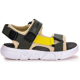 Resim Kiko Kids Cırtlı Yürüyüş Erkek Çocuk Sandalet 2722-27 Haki - Sarı 