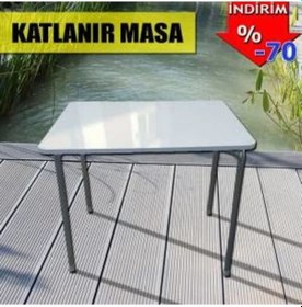 Resim Depolife Depolife Bahçe Balkon Mutfak Yemek Masası Katlanır Piknik 60X90Cm 