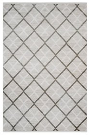 Resim Moda 1097 Gri Geometrik Pamuk Makine Halısı - Gri / 100 x 150 