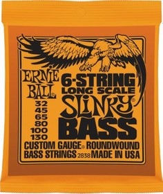 Resim Ernie Ball 2838 Slinky Round Wound Bass 6-Str. Takım Tel Bas Gita 
