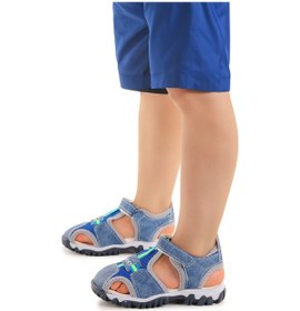 Resim Kiko Kids Erkek Bebek Sandalet Arz 2399 Kot Mavi 