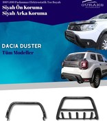 Resim GÜRAKS Dacia Duster Siyah Ön Ve Arka Tampon Koruma Bar Q60 