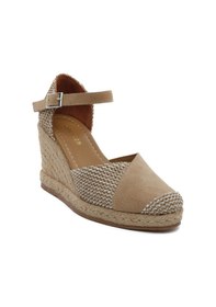 Resim Greyder 59003 Bej Keten Hakiki Deri Kadın Chıc Sandalet-837 Bej - Vizon 