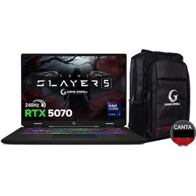 Resim Game Garaj Slayer5 7XL-5070 C2 Ultra 7 255HX 32 GB 1 TB SSD RTX5070 17" Free Dos Dizüstü Bilgisayar + Çanta 