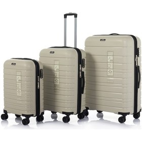 Resim Hotowa Gold Pp Valiz 8010 Ekru Tsa Kilitli Üçlü Set Beyaz 