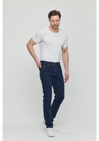 Resim Polo State Regular Fit Likralı Erkek Denim Kot Pantolon Lacivert Lacivert 