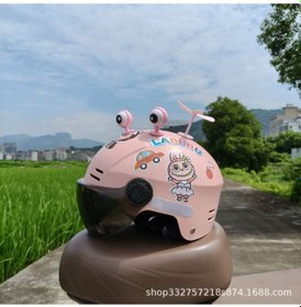 Resim 3c Sertifikalı 3-12 Yaş Labubu Çocuk Kaskı Abs Malzeme, Yazlık Uv Koruma, Ayarlanabilir, Pembe/yeşil/mor Renk Seçenekleri Koyu Pembe 