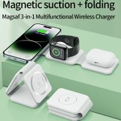 Resim Katlanabilir, Taşıması Kolay, Pil Dahil Değil, Hafif 3'ü 1 Arada Kablosuz Şarj İstasyonu 