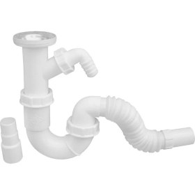 Resim Gama S Sifon Körüklü 32'lik Sığ Rekorsuz Lavabo Gideri 