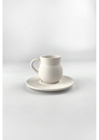 Resim Tombul Fincan Seramik Bisküvi 2'li Ham Ürün 