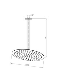 Resim Gpd Ankastre Duş Tavandan Başlığı Q300 Krom 
