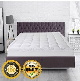 Resim Yatak Kurtaran Uyku Pedi Uyku Şiltesi Micro Pamuklu Puff Uyku Pedi Fermuarlı Yastık Kılıfı Hediyeli 