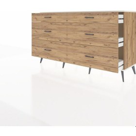 Resim Hyperion Konsol 6 Çekmeceli 176x44x99 Çam-aytaşı/çam Çam-aytaşı/çam 